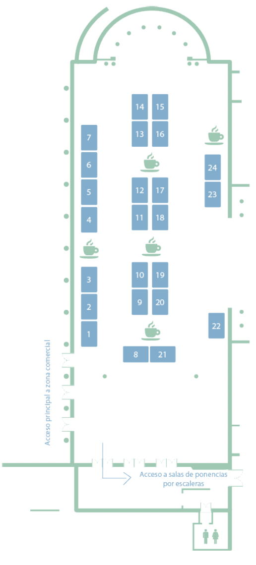 Plano del Congreso de Paraplejia 2026 con los stands de movard